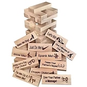 cheap Valentine&#039;s Day for Lover-Block Tower Jenga Game Couple Dating Block Tower Stacking Game teddy day  Day Valentine&#039;s Day for Christmas Gifts