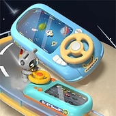 Недорогие игры и аксессуары-Детская имитация рулевого колеса, игрушка-головоломка, электрическая настольная игровая консоль, чтобы избежать гонок и приключений по уровням