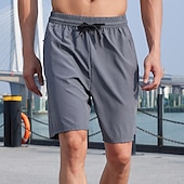 billiga aktiva shorts för män-Herr Atletiska shorts Joggingshorts Gymshorts Sport Utekväll Helgen Andningsfunktion Snabb tork Löpning Fritid Ficka Snörning Elastisk midja Slät Knelängd Gymnastik Sportkläder Svart Kungsblå