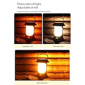 cheap Camping Lights-Solar LED Camping Lantern, LED Retro Rechargeable Hangable Outdoor Tent Light for Outdoor Camping