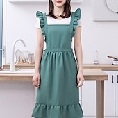 economico grembiule-grembiule, cucina, cucina domestica, speciale tessuto impermeabile e resistente all&#039;olio a doppio strato, grazioso grembiule da donna in stile principessa