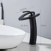 cheap Bathroom Sink Faucets-Bathroom Sink Faucet - Waterfall Chrome / Nickel Brushed / Electroplated Centerset Single Handle One HoleBath Taps