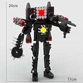 cheap Building Toys-Toilet Man and Surveillance Man Toy Titan Sound TV Man Skibidi Toilet Building Block Q Cute Team
