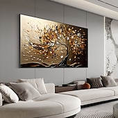 cheap Floral/Botanical Paintings-Handmade Oil Painting Canvas Wall Art Decor Original life Tree Abstract Landscape Painting for Home Decor With Stretched Frame/Without Inner Frame Painting