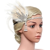 olcso Kiegészítők és még sok más-Fejfedők Flapper fejpánt Tollak fejpánt Retró 1920-as évek Ötvözet Kompatibilitás A nagy Gatsby Jelmez Farsang Női Jelmez ékszerek Divatékszer