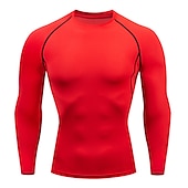 economico T-shirt e canotte attive da uomo-Per uomo maglietta Maglia da palestra Maglia a compressione Camicia fitness Top da uomo Girocollo Manica lunga Sportivo Da mare Per uscire Casual / quotidiano Asciugatura rapida Traspirazione del