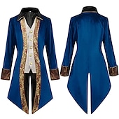 ieftine Îmbrăcăminte exterioară-Punk și gotic Medieval Steampunk Geacă Costum Cosplay Σμόκιν Vampiri Domn Mărime Plus Size Costume de fancy Bărbați Regal Steampunk Carnaval Mascaradă Performanță Evenimente / Petrecere Petrecere cu