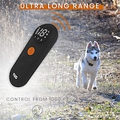 お買い得  犬用トレーニング用品-充電式リモコン付き犬の訓練用首輪 3 つの訓練モード ビープ振動 &amp; 耐衝撃防水Eカラー