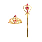 abordables Accesorios usables-Combinación de joyas biqi de princesa melocotón rosa, accesorios de princesa melocotón súper melocotón para niños