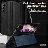 economico Cover Samsung-Custodia per telefono per Samsung Galaxy Z Fold 6 Z Fold 5 Z Fold 4 Z Fold 3 Z Fold 2 copertura posteriore con supporto stand magnetico antiurto retro TPU PU pelle