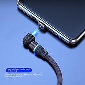 levne Kabely pro mobilní telefony-Vícenásobný nabíjecí kabel 0,5M (1.5Ft) 3,3 stop 6,6 stop USB A na Lightning / micro / USB C 2.4 A Nabíjecí kabel Rychlé nabíjení Nylonové pletené 3 v 1 Magnetické Pro Samsung Xiaomi Huawei Doplňky k