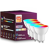 cheap Smart Lights-LED Smart Light Tuya WIFI intelligent GU10 dimmable light cup 5W supports Alexa and Google voice control