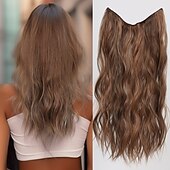 tanie Klip w rozszerzeniach-Luźny Curl Bouncy Curl Włosie synetyczne 22&quot; Przedłużanie włosów Clip in / on Włosy na żyłce 1 paczka Gładki Puszysty Wszystko