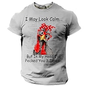 Men's Rude Offensive Veterans Day Patriot Patriotic Veteran Graphic Animal Chick T shirt Short Sleeve T shirt 3D Print Crew Neck Shirt Daily Designer Retro Vintage Sports Outdoor Holiday Going out4