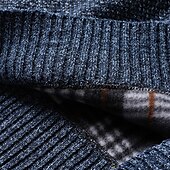 cheap Men&#039;s Pullover Sweater-Men&#039;s Pullover Sweater Jumper Knit Sweater Quarter Zip Pullover Sweater Ribbed Knit Regular Knitted Quarter Zip Plain Stand Collar Keep Warm Modern Contemporary Daily Wear Going out Clothing Apparel