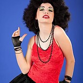 abordables Accesorios usables-Conjunto de cinco piezas de guantes, diadema de encaje para fiesta con temática de neón, collar, pulsera, red de pesca