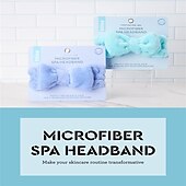 cheap Hair Styling Accessories-Bliss Women&#039;s Spa Headband - 1 Pack Microfiber Makeup Headband with Bow - Hair Band for Washing Face, Facials, Skincare, Shower, Purple/Blue