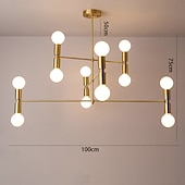 Χαμηλού Κόστους Σχέδιο Sputnik-led μενταγιόν 55/100cm φωτιστικό οροφής ρυθμιζόμενο ύψος μενταγιόν μοντέρνο φωτιστικό οροφής μέσα του αιώνα για σαλόνι, τραπεζαρία, κουζίνα