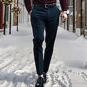 economico Sottile-Per uomo pantaloni della tuta Pantaloni di velluto a coste Pantaloni Pantaloni da completo Tasche Liscio Comfort Traspirante Esterno Giornaliero Per uscire Di tendenza Informale Nero Rosso