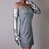 preiswerte Zubehör-Opernhandschuhe Lange Handschuhe Abendhandschuhe Lange Handschuhe Sexy Punk &amp; Gothic PU (Polyurethan) Für Scheibe Cosplay Karneval Damen Modeschmuck Modeschmuck