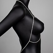 ieftine Accesorii și altele-Colier Choker Corp lanț / burtă lanț Lanțișor de Corp  Elegant și luxos Sclipici Sexy Aliaj Pentru Disc Cosplay Carnaval Pentru femei Costum de bijuterii Bijuterii de moda