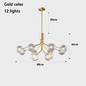 preiswerte Sputnik-Design-9-Licht 110 cm Laterne Desgin Insel Design Pendelleuchten Kupfer Glas Künsterlischer Stil Stilvoll Messing Modern Nordischer Stil 110-120V 220-240V