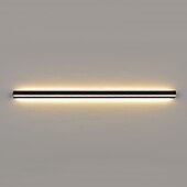 economico Lampade LED da parete-Lampada da parete a LED lunga nera, lampada da parete moderna e semplice per angolo, lampada da parete per interni in alluminio, apparecchio decorativo per camera da letto, ingresso, soggiorno