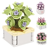 ieftine Jucării de Construit-cadouri de ziua femeii floare suculentă de bloc ds1013-ds1017 serie de plante în ghiveci jucării creative diy puzzle ornamente florale decorative cadouri de ziua mamei pentru mama