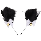 preiswerte Haarstyling-Zubehör-Katzenohren (gedämpftes Brot in Form von Katzenohren), Glöckchen-Haarband, Haar-Accessoires, japanisches Katzen-Kopfband, Halloween-Party, sexy Haarband