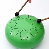 cheap Statues-Alloy Steel Tongue Drum 6 Inch 8 Notes Hand Drums with Bag Sticks Music Book, Sound Healing Instruments for Musical Education Entertainment Meditation Yoga Zen Gifts