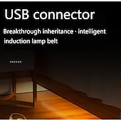 olcso Intelligens lámpák-2m 240 ledes mozgásérzékelős rugalmas fénycsík intelligens érzékelő neon fénycsík szekrényekhez, boros szekrényekhez, ágy alatti világításhoz – meleg fehér, USB tápellátás