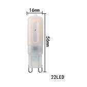 ieftine Lumini LED Bi-pin-Bec led g9 3000k alb cald/6000k lumină albă 3/5w 30w/50w echivalent cu halogen g9 bipin bec de colț cu fascicul 360 pentru iluminarea casei capac transparent (pachet de 5)