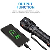 זול אורות עבודה-פנסים נטענים LED פנס טקטי בהיר סופר בהיר, פנסים כף יד ניתנים להגדלה בקיבולת עוצמה גבוהה עבור חירום מתנה לקמפינג טיולים