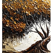 cheap Floral/Botanical Paintings-Handmade Oil Painting Canvas Wall Art Decor Original life Tree Abstract Landscape Painting for Home Decor With Stretched Frame/Without Inner Frame Painting