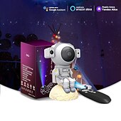 abordables Lumières intelligentes-Nouveau mini astronaute ciel lumière colorée projection lumière plein ciel étoile atmosphère veilleuse usb alimentation