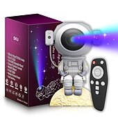 abordables Lumières intelligentes-Nouveau mini astronaute ciel lumière colorée projection lumière plein ciel étoile atmosphère veilleuse usb alimentation