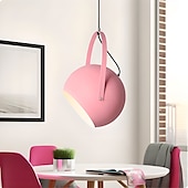 economico Luci a sospensione-lampada a sospensione in stile moderno, lampadario a testa singola con vite e27, paralume in alluminio artistico con personalità creativa, apparecchi di illuminazione per la decorazione del soggiorno