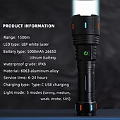 זול אורות עבודה-פנסים נטענים LED פנס טקטי בהיר סופר בהיר, פנסים כף יד ניתנים להגדלה בקיבולת עוצמה גבוהה עבור חירום מתנה לקמפינג טיולים