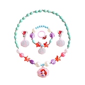 preiswerte Tragbare Accessoires-Festival Performance Requisiten Prinzessin Kleid Zubehör Set Meerjungfrau farbiger Schmuck Mädchen Kleid Zubehör Kinder