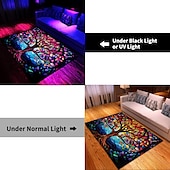 billiga Svartljus Mattor-blacklight matta uv-reaktiv glöd i mörkret område matta köksmatta halkfri oljesäker tree of life boho golvmatta vardagsrum matta inomhus utomhusmatta sovrum dekor badrumsmatta entrématta dörrmatta