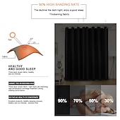 baratos Cortinas &amp; Cortinados-Cortina blackout com estampa de folhas, 1 painel com isolamento térmico e escurecimento para quarto e sala de estar