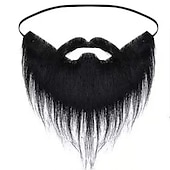cheap Party Supplies-carnival Beard Santa Beard White long hair black beard party beard dress up