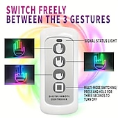 رخيصةأون أضواء الديكور-أضواء إصبع LED RGB مضيئة مصباح إصبع السيارة مع تغيير اللون عن بعد