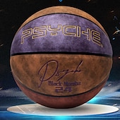 abordables Diversión y deportes al aire libre-Balón de baloncesto de microfibra de gamuza psyche tamaño 7, tacto de cuero suave para adolescentes y adultos, balón de entrenamiento con capacidad láser