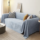 economico Coperte per divano-Copridivano In Ciniglia Tinta Unita Moderno E Minimalista Antigraffio Di Gatto Pacchetto Completo Copridivano Universale Per Tutte Le Stagioni