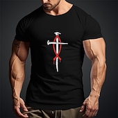 Homme Foi T-shirt 100% Coton Manche Courte Graphique Chemise Rouge T-shirt confortable Sport en Plein Air Fête Vêtements de créateurs de mode