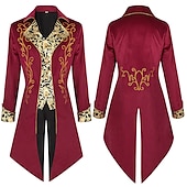 economico Capispalla-Punk &amp; Gotico Medievale Steampunk Cappotto Trench Abbigliamento esterno Principe Medico della peste Nobile Tinta unita Per uomo Reale Stile Steampunk Carnevale Mascherata Festa / Sera Adulti Cappotto