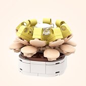 ieftine Jucării de Construit-cadouri de ziua femeii floare suculentă de bloc ds1013-ds1017 serie de plante în ghiveci jucării creative diy puzzle ornamente florale decorative cadouri de ziua mamei pentru mama