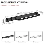 cheap Towel Bars-Towel Bar / Robe Hook / Bathroom Shelf New Design / Self-adhesive / Adorable Contemporary / Modern Stainless Steel / Low-carbon Steel / Metal 1PC - Bathroom Single / 1-Towel Bar
