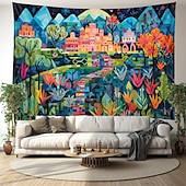 tanie gobeliny artystyczne-pikowanie domy sztuki wiszące gobelin wall art duży gobelin mural wystrój fotografia tło koc kurtyna strona główna sypialnia dekoracja salonu